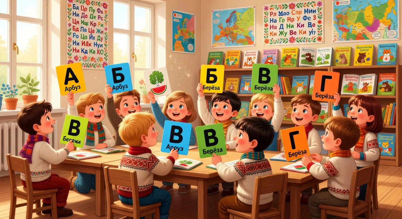 Atelier alphabet cyrillique pour enfants