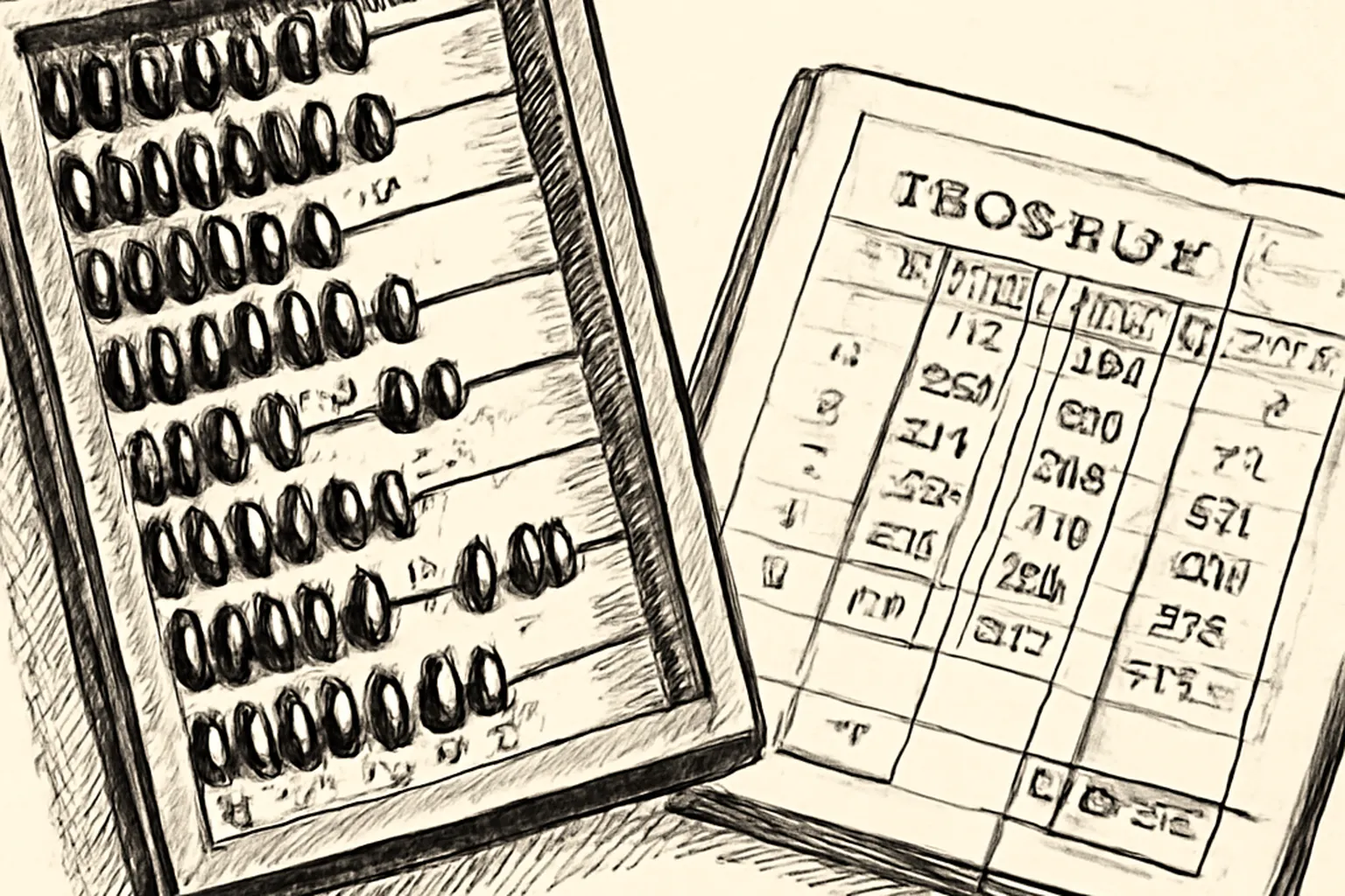 Illustration numeros-heure-date-russe