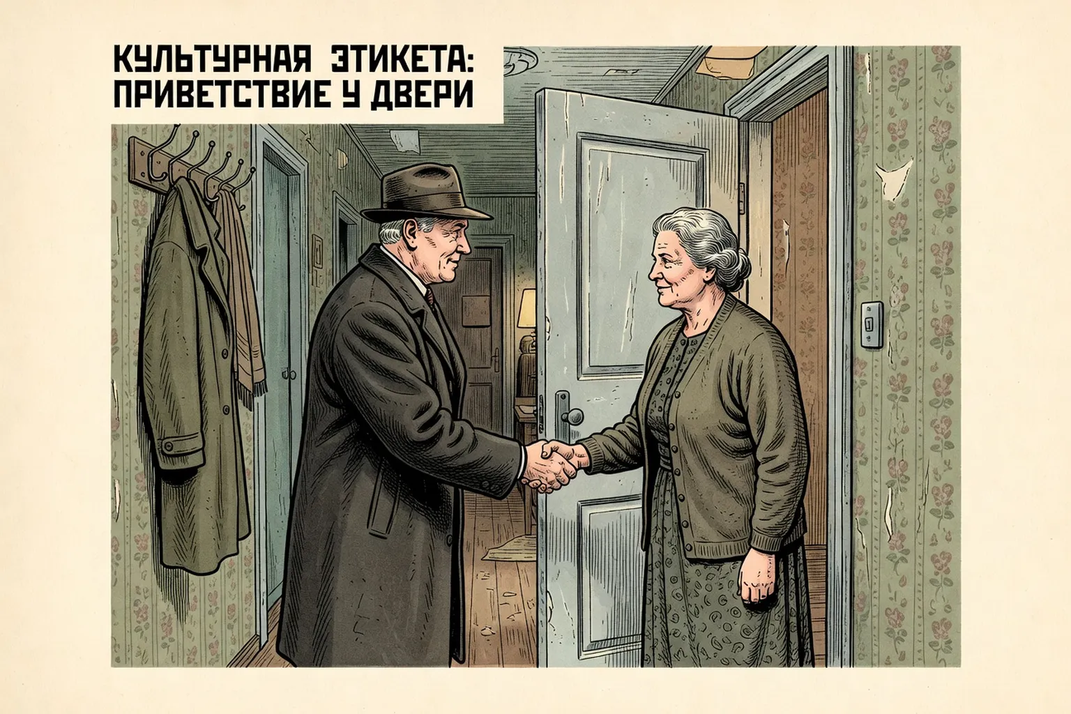 Illustration salutations-politesse-russe